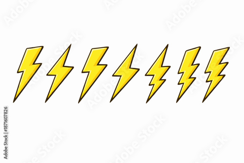 Simple Yellow Lightning Bolts