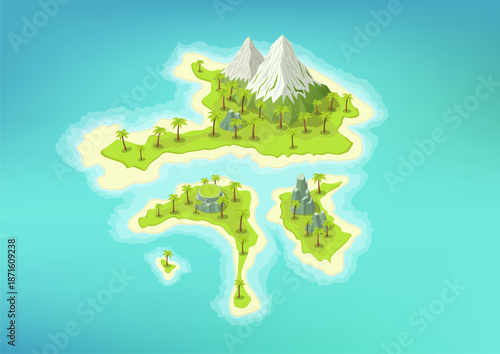 Isometric tropical island group