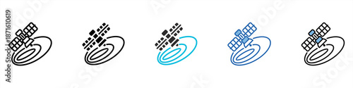 Satellite Footprint Icon Single Pack Multistyle