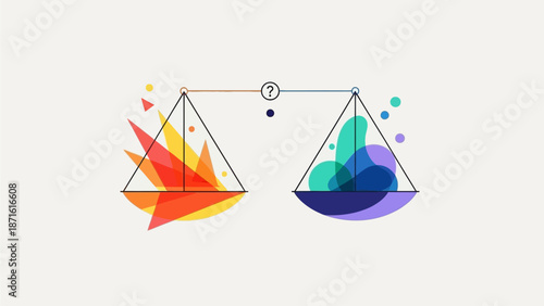 Vector illustration of an abstract origami speech bubble shaped like a simple paper boat floating on a sea of triangles as a creative business travel concept metaphor