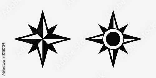 Compass icon. Compass vector icon. Compass vector