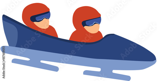 Foto Isolated Bobsleigh Team Racing, Transparent PNG Winter Sports Illustration