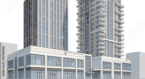 Modern High-Rise Buildings Architecture