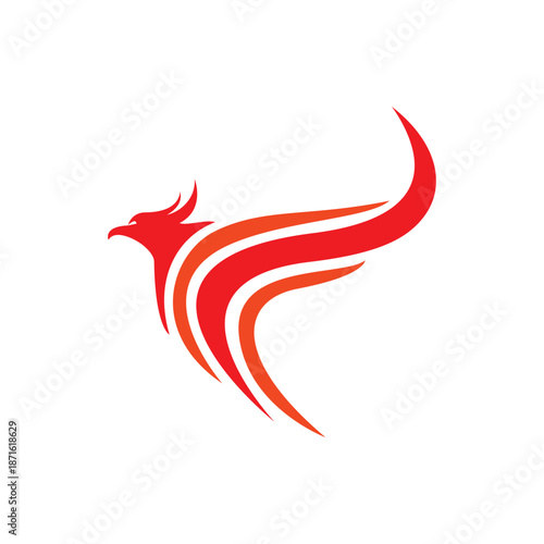 phoenix vector logo ,the legend of  phoenix logo illustration