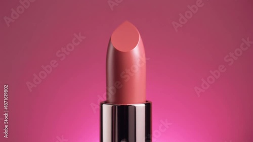 Pink Matte Lipstick Close Up Beauty and Skincare Cosmetic Product