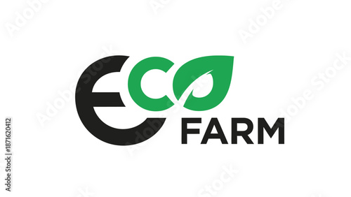 Eco Farm Green Logo Design Element.