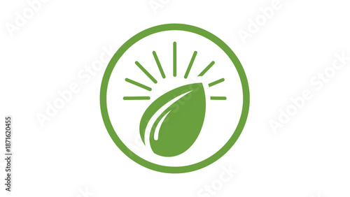 Green Avocado Icon Simple Design Element.