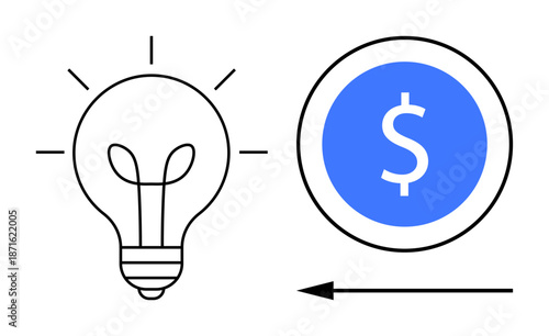 Financial growth concept. the connection between innovation and financial success. Financial growth focuses on creativity, profitability, economic strategies, and entrepreneurial ideas. Perfect