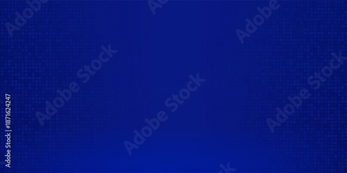 3D dark blue cylindrical podium background with lighting dot in semi circle shape. Minimalist mockup pedestal. Abstract product display scene presentation, Stage for showcase. Vector platforms design.