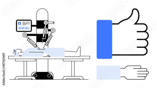 Robotic surgery concept. Robotic surgery is transforming healthcare with enhanced precision and efficiency. Robotic surgery applications in medicine, technology, innovation, and healthcare design