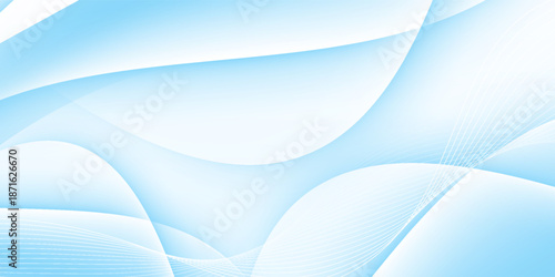 Abstract white wavy glowing lines on a blue background. Futuristic digital high-technology pattern. Health Care concept. Vector
