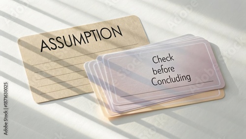 Educational Cards Displaying Concepts of Assumption and Critical Thinking for Learning Environments and Workshops