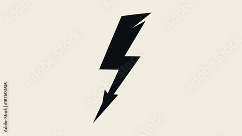 Black lightning bolt symbol on a light background.