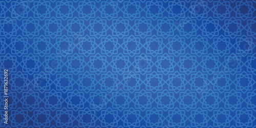 Blue ramadan kareem seamless pattern Abstract vector islamic mubarak arabic and swatches oriental line texture modern simple wallpaper geometric diagonal design elements ornamental vector patterns