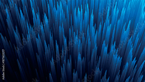 A dark blue abstract background with light blue streaks and lines