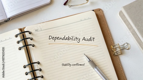 Wallpaper Mural Professional Dependability Audit Notepad with Pen on Desk for Business Planning and Organization Tracking Torontodigital.ca