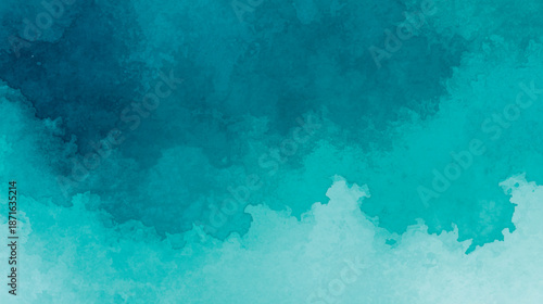 A blue and white cloud background with a watercolor texture effect
