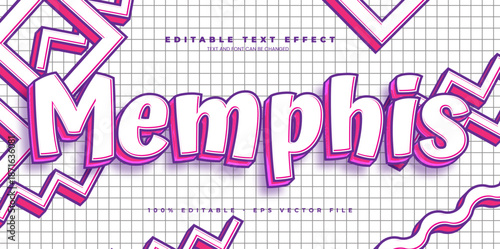 Memphis Art style red