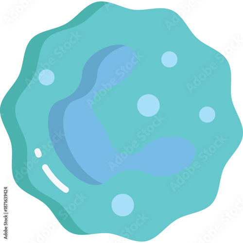 Stylized illustration of a single-celled organism