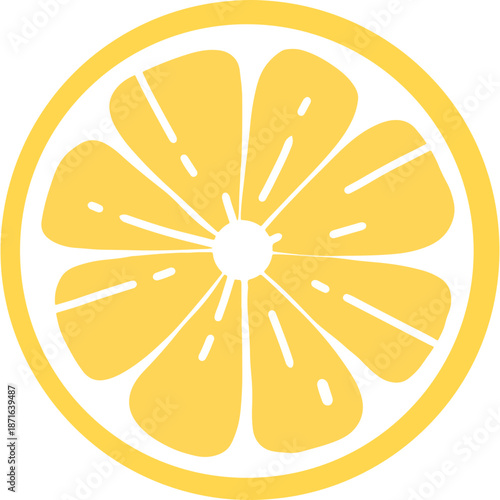 Stylized Lemon Slice Illustration