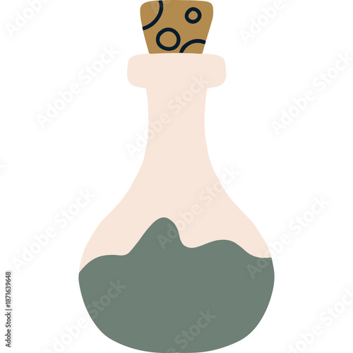 Stylized Potion Bottle with Cork