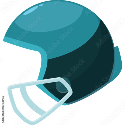 Turquoise American Football Helmet Icon