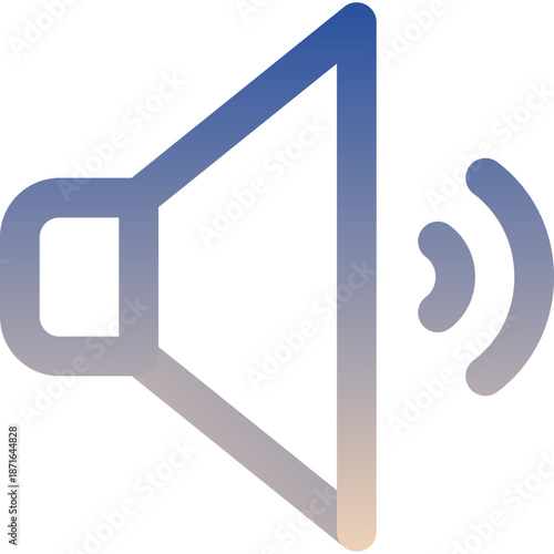 Volume icon with sound waves