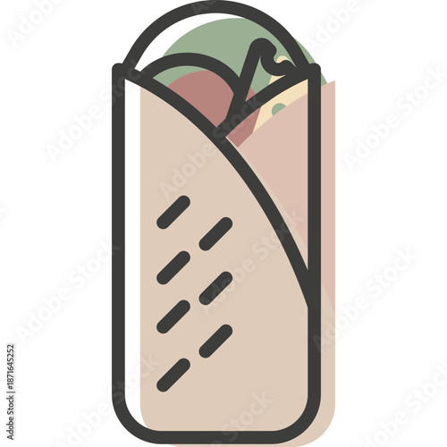 Vector Illustration of a Doner Kebab