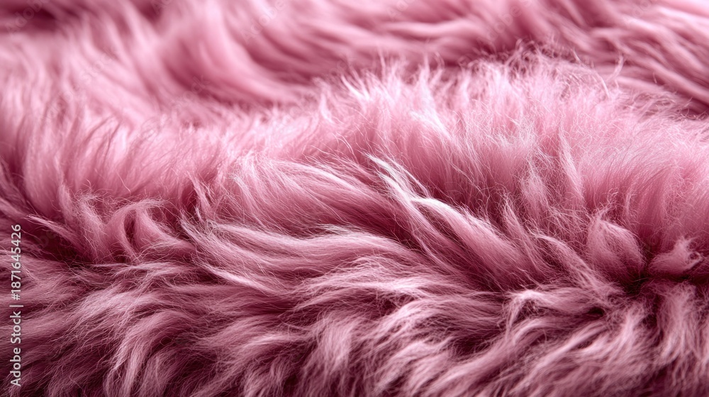 Obraz premium Plush, Textured, Pink Fur Rug Detail