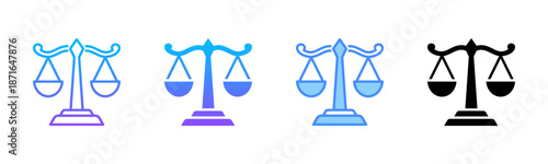 Scales Of Justice Multi Style Icon Set