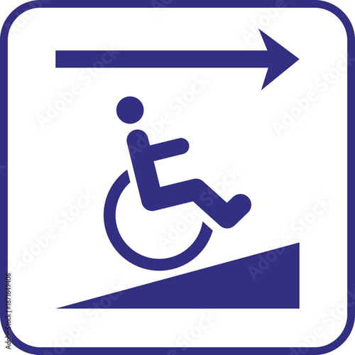 Wheelchair Accessible Ramp Sign