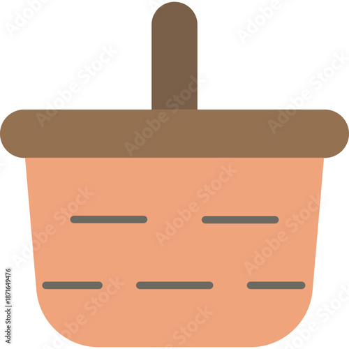 Wicker basket illustration