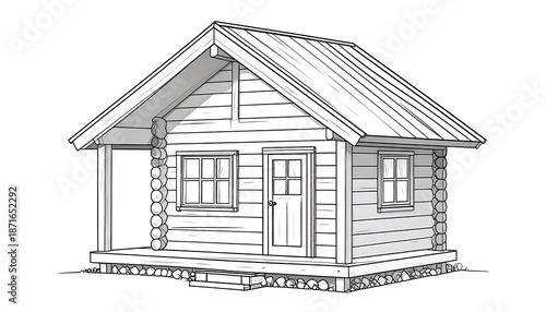 Simple cabin sketch