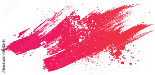 Rad thick brush strokes in red, yellow and green on a rad color on white and transparent backgroun  brush stroke banner background