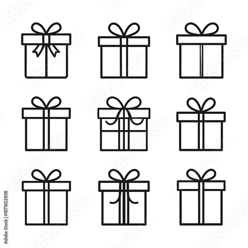 Simple gift box icons (1)