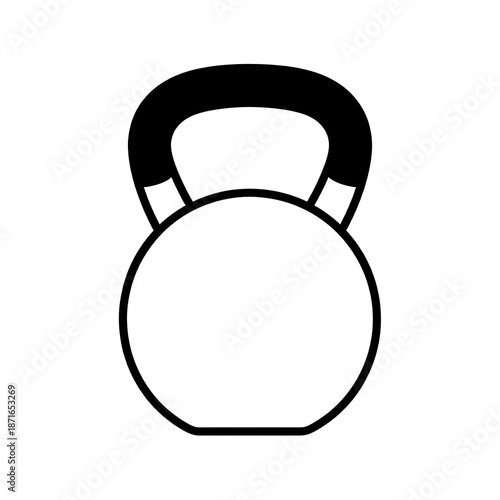 Simple kettlebell icon