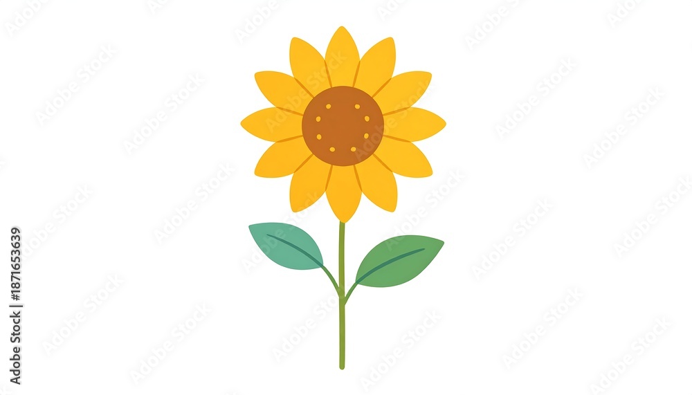 Fototapeta premium Simple sunflower illustration (2)