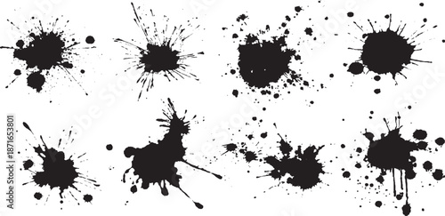 Black ink brush strokes vector set Big collection of black paint, ink brush strokes, brushes, lines, grungy. Dirty artistic design elements, boxes, frames. Vector illustration.
 