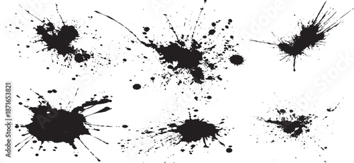 Black ink brush strokes vector set Big collection of black paint, ink brush strokes, brushes, lines, grungy. Dirty artistic design elements, boxes, frames. Vector illustration.
 