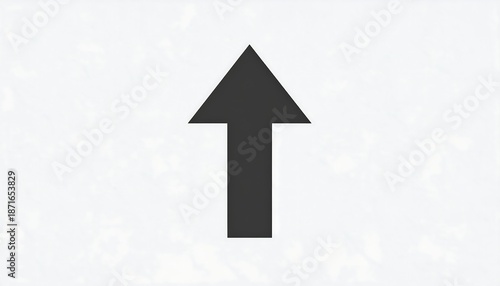 Simple upward pointing arrow on textured background