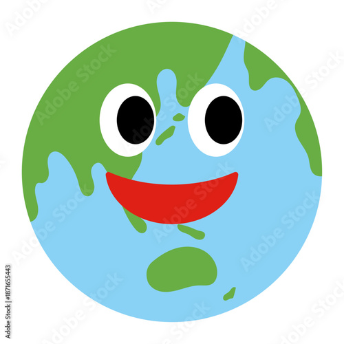 地球のキャラクター、笑顔の地球