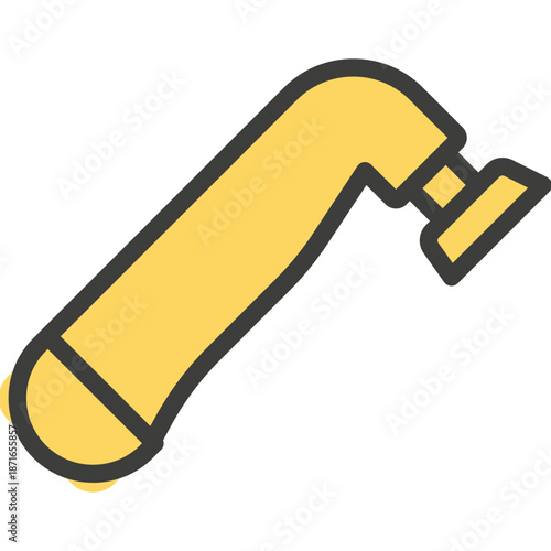 Yellow electric dental scaler icon