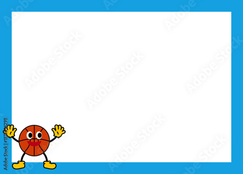 バスケットボールのフレーム（青色）