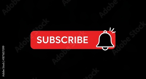 YouTube subscribe button with red notification bell icon