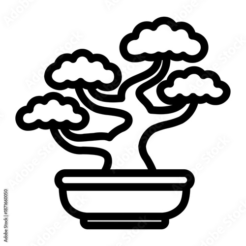 Bonsai Line Icon