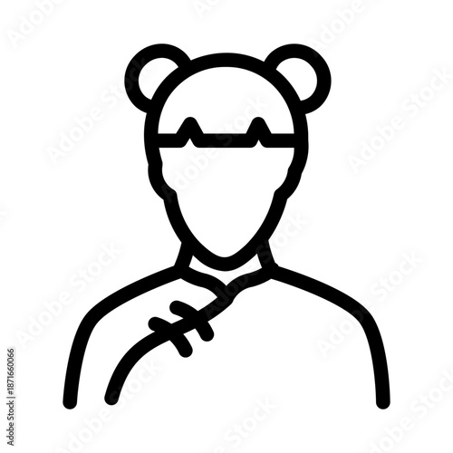 Chinese Female Line Icon