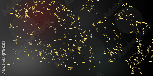 Swirling Golden Confetti and Tinsel Background for Festive Nightlife and Event Promotions