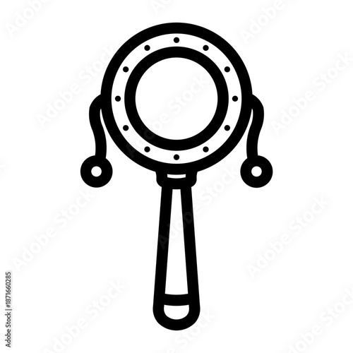 Rattle Drum Line Icon