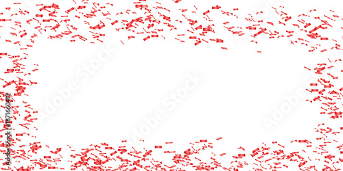 Sparkling Gold Confetti Frame Surrounding a Blank White Area for Creative Holiday and Event Design Templates