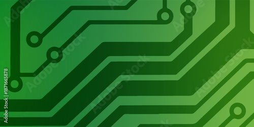 Green Circuitry Pattern: Modern Tech Circuit Board Background For Electronics, Technology And Innovation modern asbtac bacground illustration